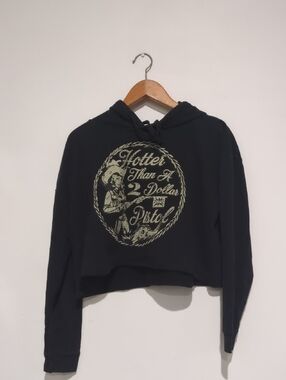 Graphic Cropped Hoodie